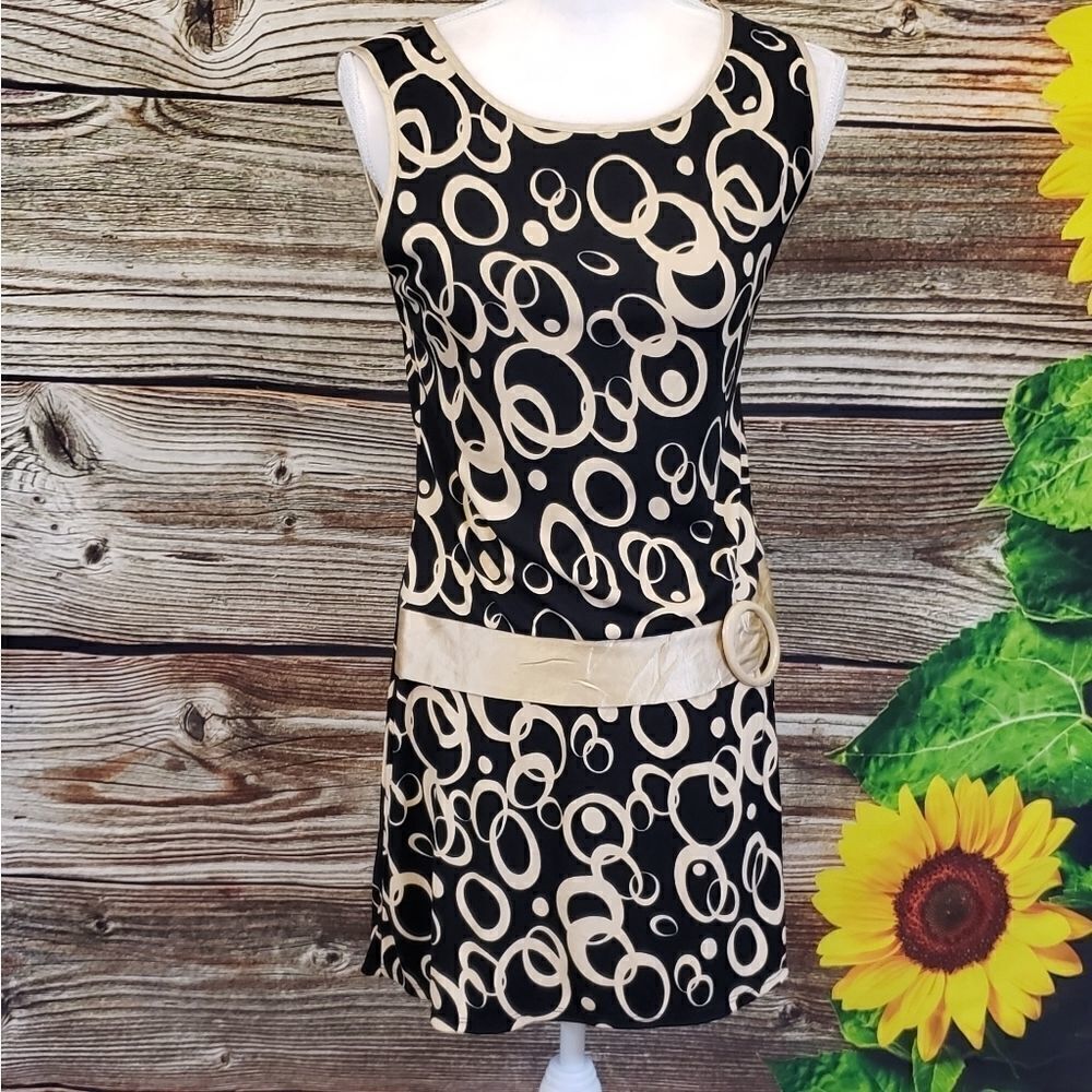Ruby Rox black / cream mini dress size large